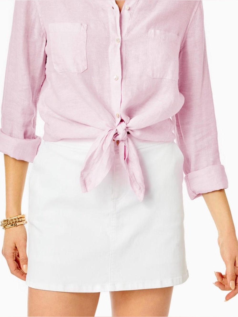 Lilly Pulitzer White Denim Skort